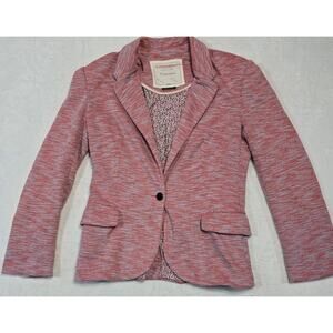 Anthroologie Cartonnier Opera Mauve Heather Blazer Fall Weight Clueless Prep M